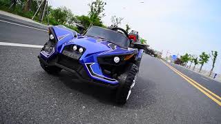 Polaris inspired ride on car Batman style 4 x motor kids toy 2 [upl. by Atteuqcaj]