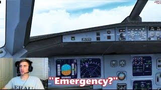 Emergency on VATSIM Shared Cockpit A320 Malfunction ATC Included [upl. by Dolorita]