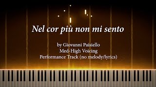 24 Italian Songs  16 Nel cor più non mi sento Performance Accompaniment Piano Roll MedHigh [upl. by Hathcock510]