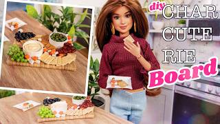 Making A Miniature Charcuterie Board For The Dollhouse  Paper And Hot Glue Craft  Fits Barbies [upl. by Ahsekad715]