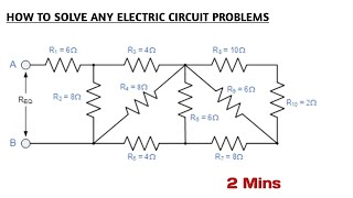 How to solve any series and parallel circuit combination problem  Combination of resistors  NEET [upl. by Yrdua]