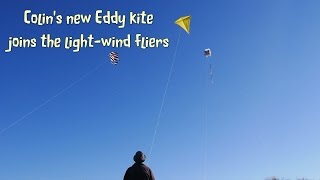 Colins Eddy kite joins lightwind fly [upl. by Sert721]