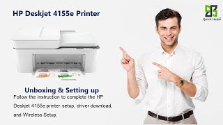 HP Deskjet 4155e printer setup  Unbox HP Deskjet 4155e printer  WiFi setup [upl. by Laram]