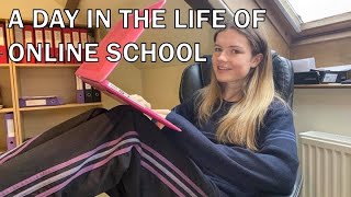 A DAY IN THE LIFE OF ONLINE SCHOOL [upl. by Eimarej801]