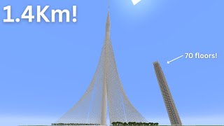 I Built Dubai Creek Tower in Minecraft [upl. by Didier776]