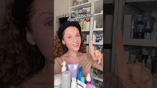 TOP 10 SKINCARE 4 ACNE‼️ cloggedpores acneprone skincaretips skincareroutine doublecleansing [upl. by Jemmie613]