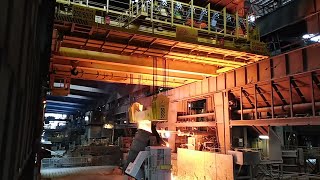 Liquid steel ladle handling crane for ArcelorMittal [upl. by Ahsieat]