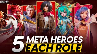 TOP 5 META HEROES FROM EVERY ROLE TO BAN OR PICK IN SEASON 31 [upl. by Eednar]