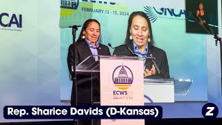 Rep Sharice Davids DKansas at National Congress of American Indians ECWS2024 [upl. by Atiana]