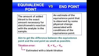 DIFFERENCE BETWEEN END POINT AND EWUIVALENCE POINT jhwconcepts711 [upl. by Evangelina]