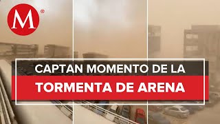 Tormenta de arena en Mexicali sorprende a los habitantes y deja dos personas heridas [upl. by Llenrup81]