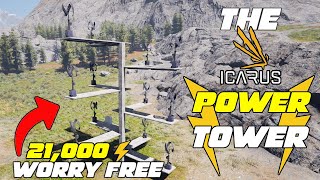 The Icarus Power Tower 21000 ⚡Worry Free Repair Free Power in Icarus OUTDATED [upl. by Jedd636]