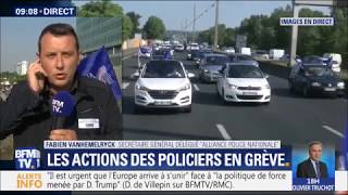 ACTION ALLIANCE  LES POLICIERS EN OPÉRATIONS ESCARGOT POUR DÉFENDRE LEUR RÉGIME SPÉCIAL [upl. by Ailil410]