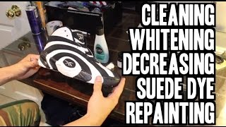 DIY FULL SNEAKER RESTORATION Cleaning Whitening Toebox Decreasing Repainting etc [upl. by Romulus592]