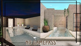 NO GAMEPASS BACKYARD POOL IDEAS  BLOXBURG MODERN AND LUXURIOUS [upl. by Sirret]