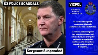 VICpol  Victoria Police sergeant suspended after alleged Nazi Salute [upl. by Adnolat]