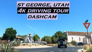 St George Utah  4k Driving Tour  Dashcam  Utah Tech [upl. by Mooney]