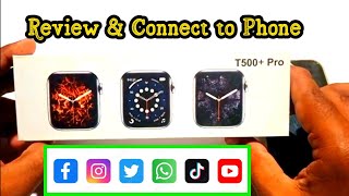 T500 Pro Smart Watch Full Setup  Unboxing and Review  How to pair T500 with Phone [upl. by Werdnael]