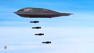 B2 Spirit Bombing Strike Incredible US Stealth Fighter Action in the Air [upl. by Atinrehs]