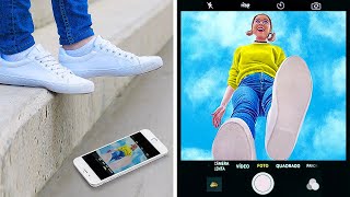 COOL PHOTO TRICKS FOR BEGINNERS AND PROS  Fun Instagram Photo Hacks by 123 Go Genius [upl. by Tama]