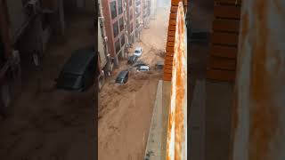 Severe Flooding in Spain Cars Swept Away in Floodwaters [upl. by Leira]