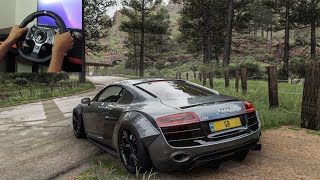 Audi R8 V10 Plus LBWK  Forza Horizon 5  Steering Wheel Gameplay [upl. by Neelrahc]