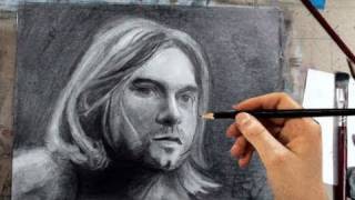 How to Draw Kurt Cobain Step by Step Portrait [upl. by Zetneuq647]