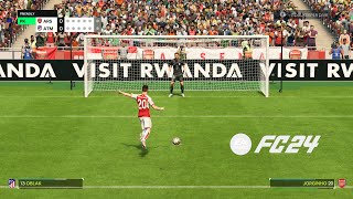 EA Sports FC 24  Arsenal Vs Atletico Madrid PENALTY SHOOTOUT PS5 [upl. by Ahsikan]