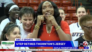 UTEP retires 2024 WNBA Champion Kayla Thorntons jersey [upl. by Aihsenrad]