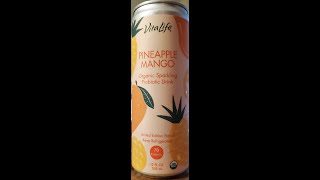 VitaLife Limited Edition Pineapple Mango Organic Sparkling Probiotic Drink Review [upl. by Maclay]