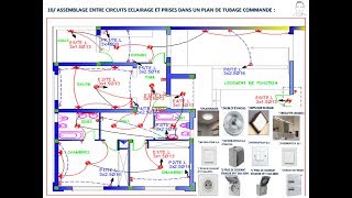 PLAN ELECTRICITÉ DUNE VILLA ET SCHÉMA DES CIRCUITS [upl. by Strohbehn]