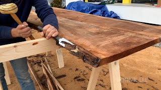 Walnut Computer Desk  How to Make Standing Desk  Woodworking Magic [upl. by Claresta]