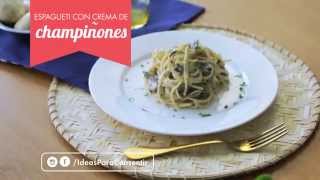 Spaghetti en salsa blanca con champiñones  NESTLÉ [upl. by Ekud]