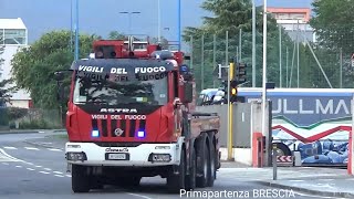 Pneumatica Uscita Autogru Vigili del Fuoco Brescia in Sirena [upl. by Eiuqnom]