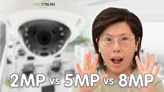 CCTV Security Cameras Comparison 2MP VS 5MP VS 8MP4K [upl. by Kanya]