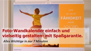 Fotokalender selbst gestalten  einfach und vielseitig Auch als Collage [upl. by Anneg]