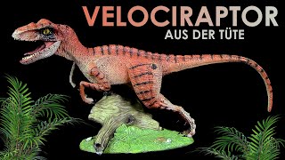 Temu  ein Velociraptor mit Sockel aus der Tüte  Teil 1 von 3  Dinosaurier Unboxing [upl. by Ellary]