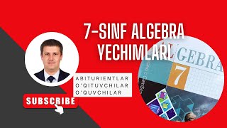 7 SINF ALGEBRA TENGLAMALAR SISTEMASINING YECHISH USULLARI MAVZUSI 2 MASHQ 1 QISM [upl. by Eibbob927]