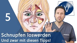 Schnupfen schnell loswerden 5 Tipps bei Schnupfen amp Erkältung  Von Nasenspray über Sport bis Zink [upl. by Ymot]