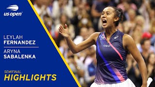 Leylah Fernandez vs Aryna Sabalenka Highlights  2021 US Open Semifinal [upl. by Westley]