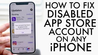 How To FIX App Store Account Disabled On iPhone 2021 [upl. by Anita]