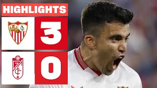 SEVILLA FC 3  0 GRANADA CF  RESUMEN LALIGA EA SPORTS [upl. by Antonina993]