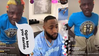 Portable And Davido Blast Themselves Live On Instagram As Portable Begs Wizkid For A collaboration [upl. by Emixam706]