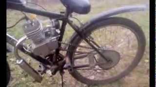 Обзор мотовелосипеда F8080cc Engine for bicycle [upl. by Leahcimnaj]