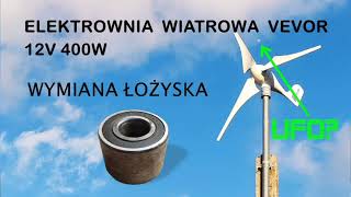 Elektrownia wiatrowa 12V 400W  wymiana łożyska [upl. by Loni]