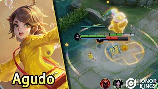 Honor of Kings （Agudo）Agudos Farm Lane gameplay｜Como Agu joga em Rota inferior [upl. by Ailatan476]