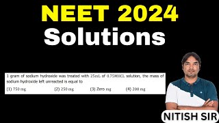 1 gram of sodium hydroxide was treated with 25mL of 075MHCL solution the mass of sodium hydroxide [upl. by Nussbaum]
