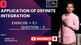 Application of Definite Integration  Exercise 52  Question no 3  12th math nandusirmathrmatics [upl. by Eelyek]