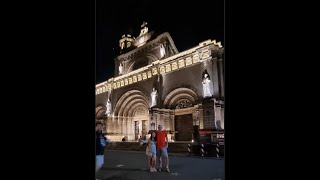 Philippines Intramuros 4K  A stroll in Intramuros by night featuring The Manila Cathedral [upl. by Schrader]