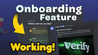 How to use Discord Server Onboarding with VaultCord verify bot [upl. by Lapham]